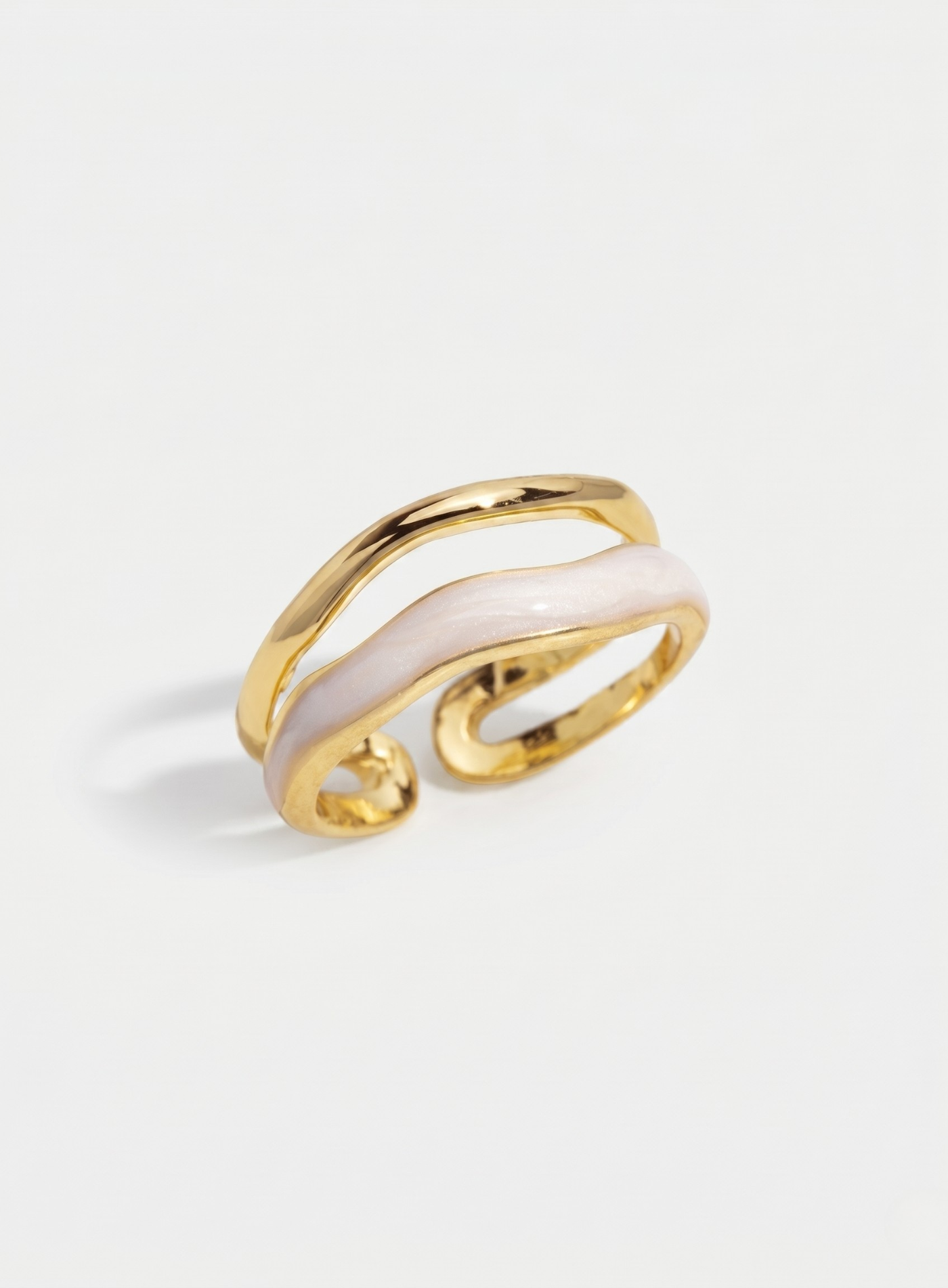 Gylden Bølge ring