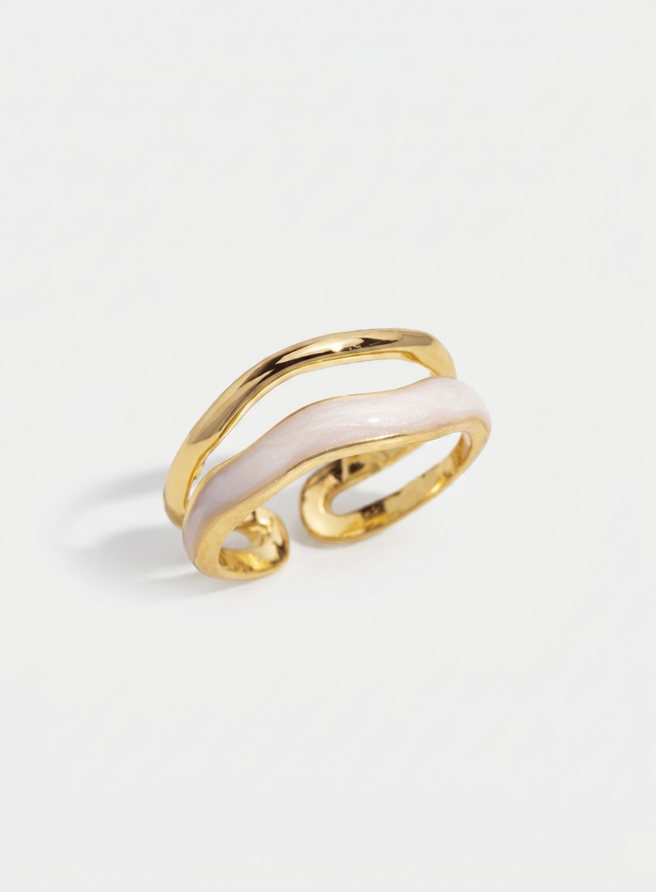 Gylden Bølge ring