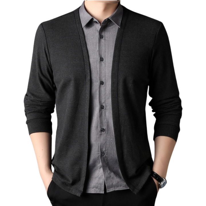 2-i-1 skjorte og cardigan