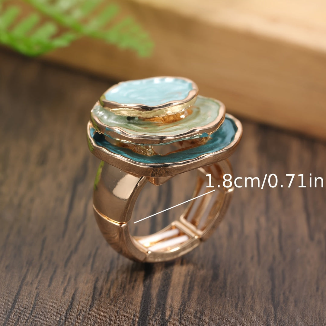 Boho Prstan s Treh Plasteh Emajliran