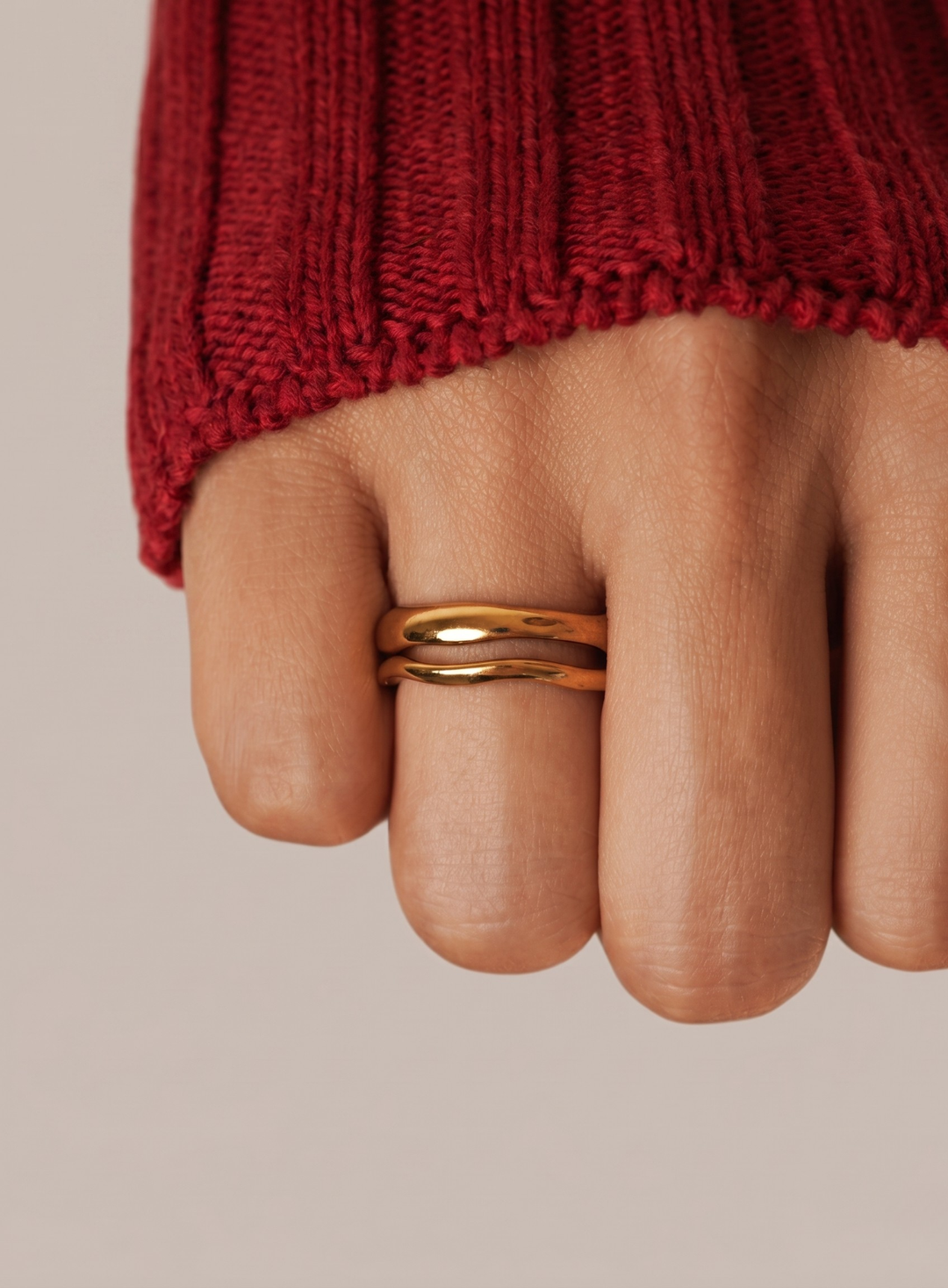 Sæt af Ringe i Guld Eloxering
