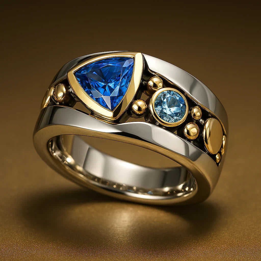 Blå vintage ring