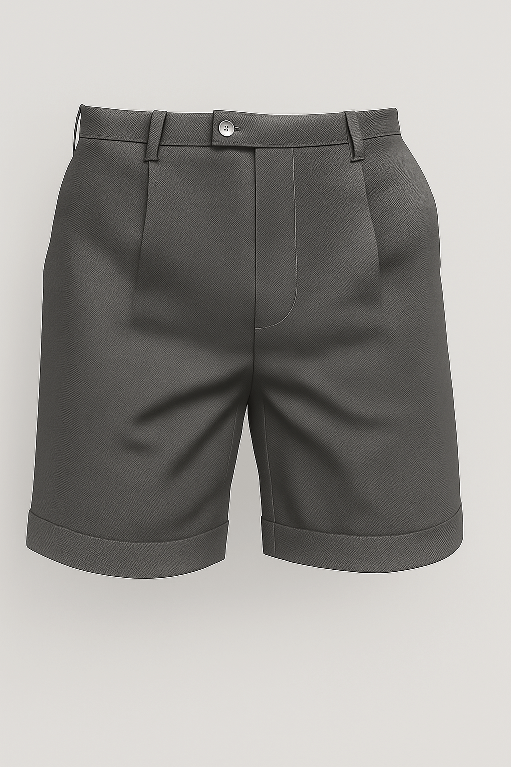 Herreshorts med læg og lommer – skifergrå og alsidige