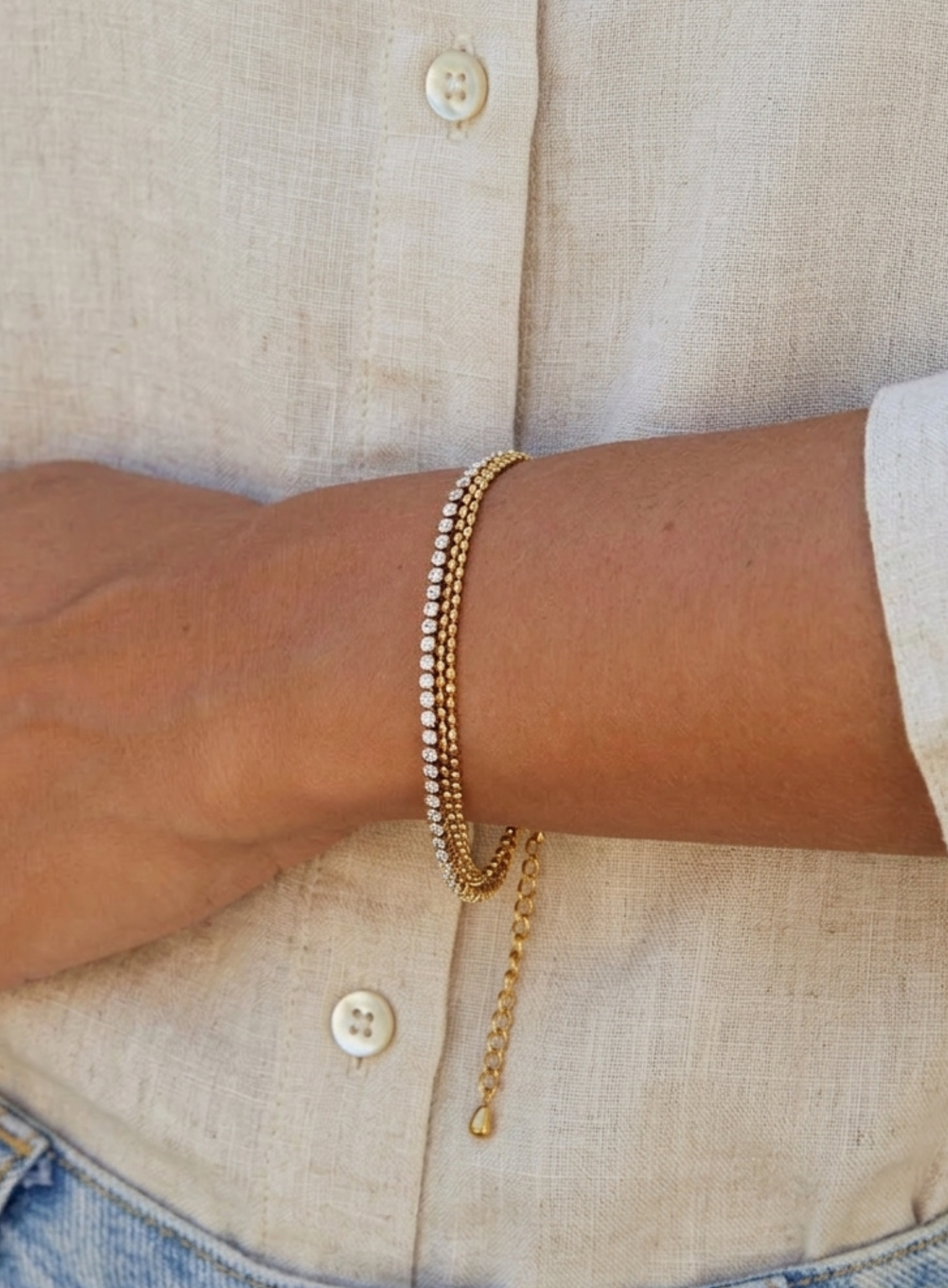 Krystal Glans Armbånd