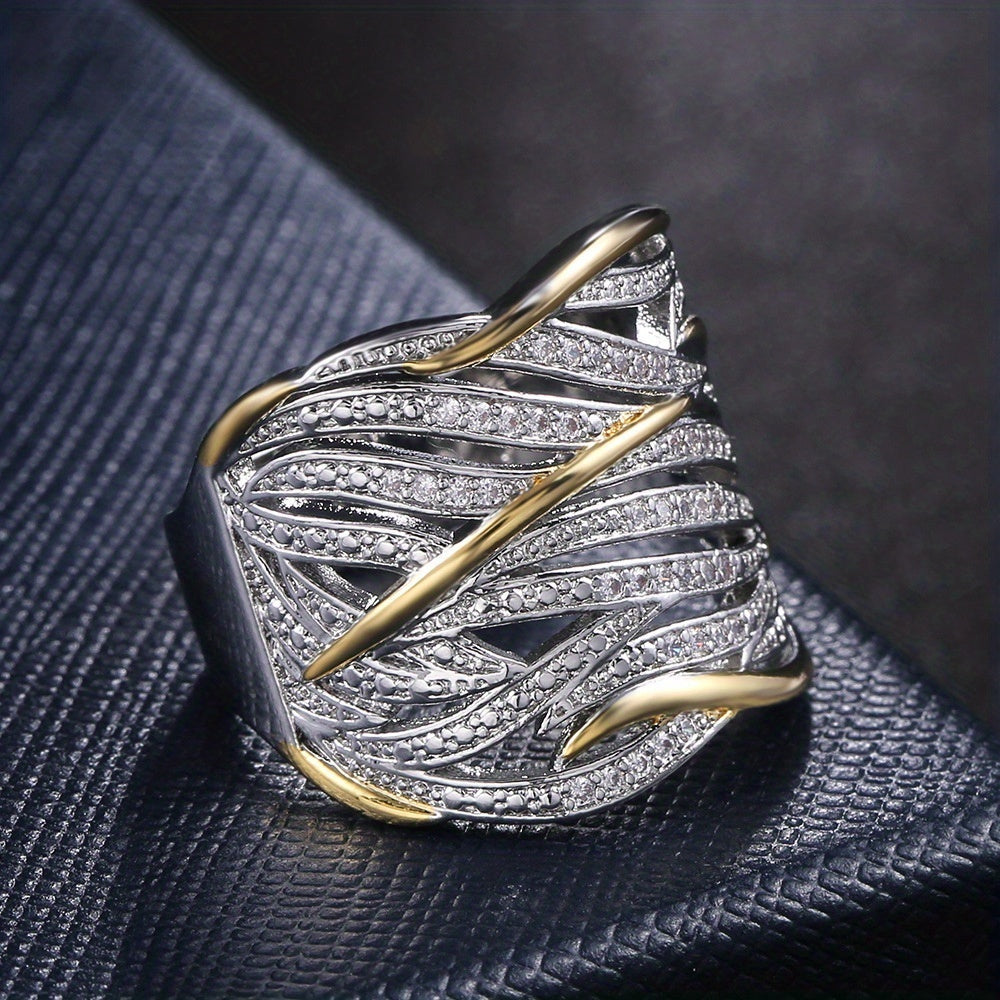 Elegant ring med snoede lag