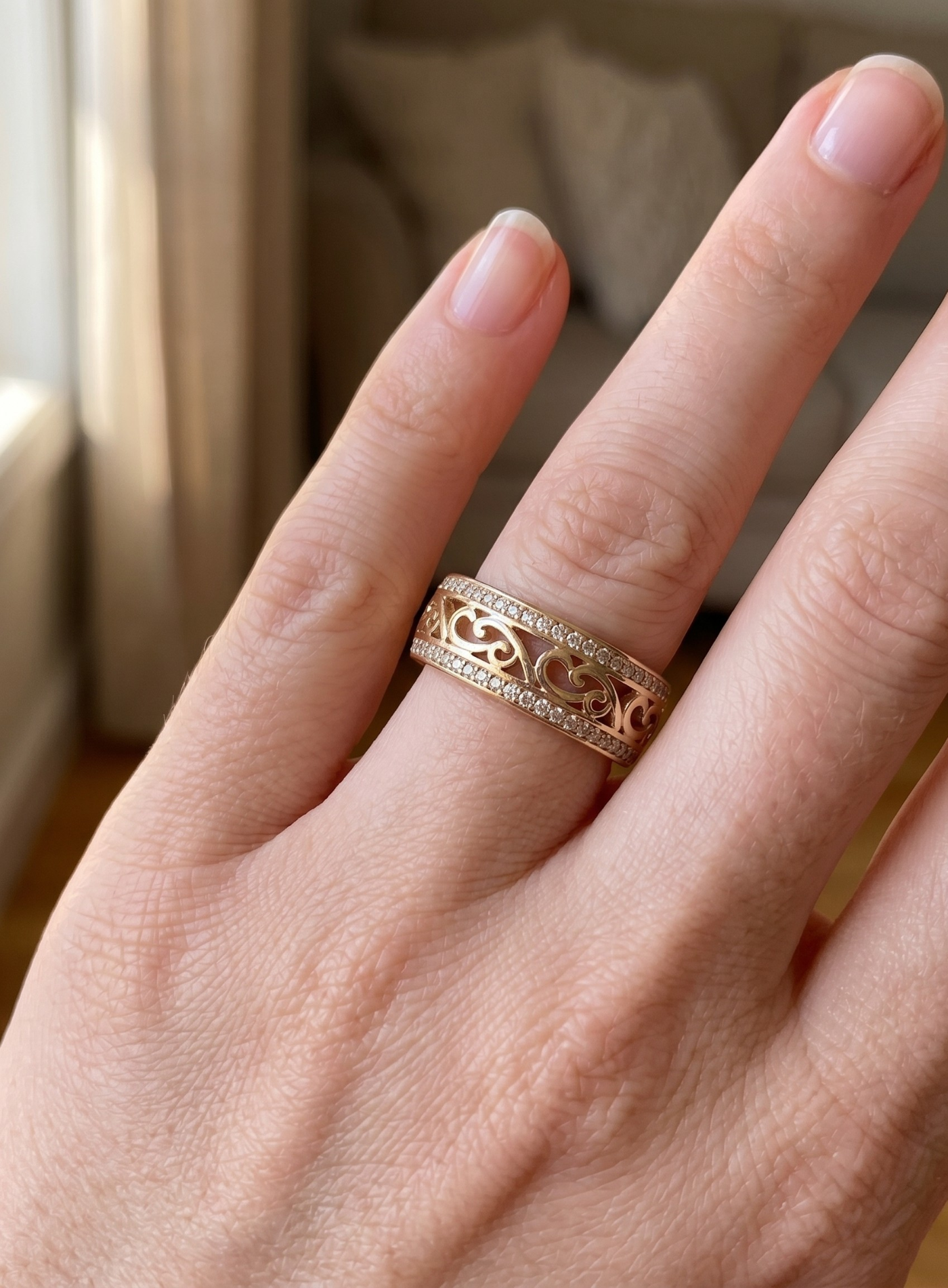 Guld Filigran Ring