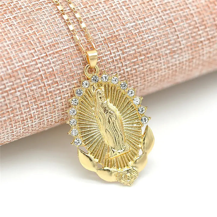 Halskæde med Jomfru Maria-medalje