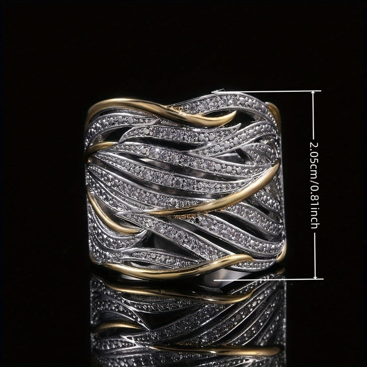 Elegant ring med snoede lag