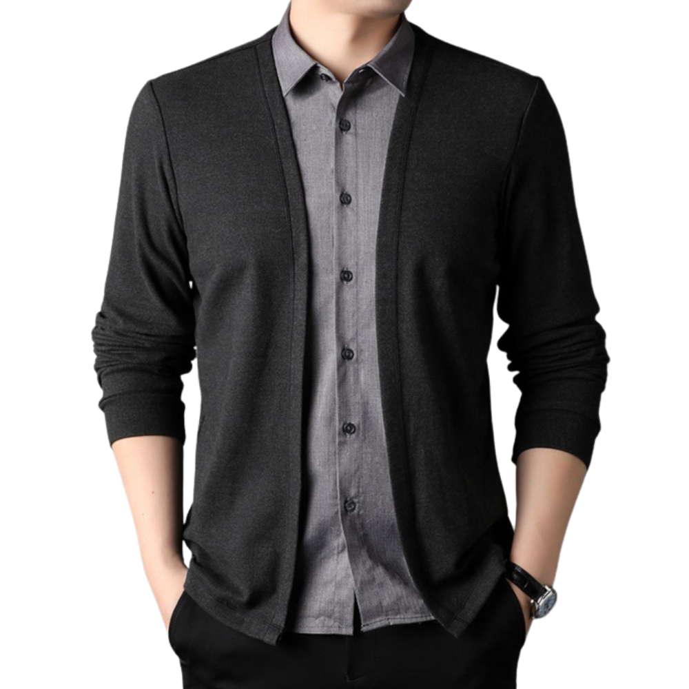 2-i-1 skjorte og cardigan