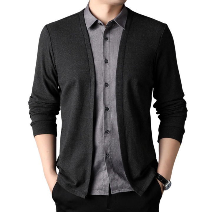 2-i-1 skjorte og cardigan