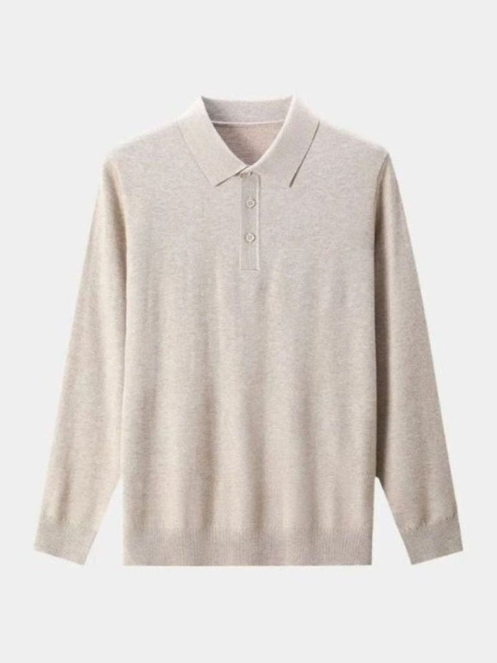 Adrian™ | Uldpolo med Knapper
