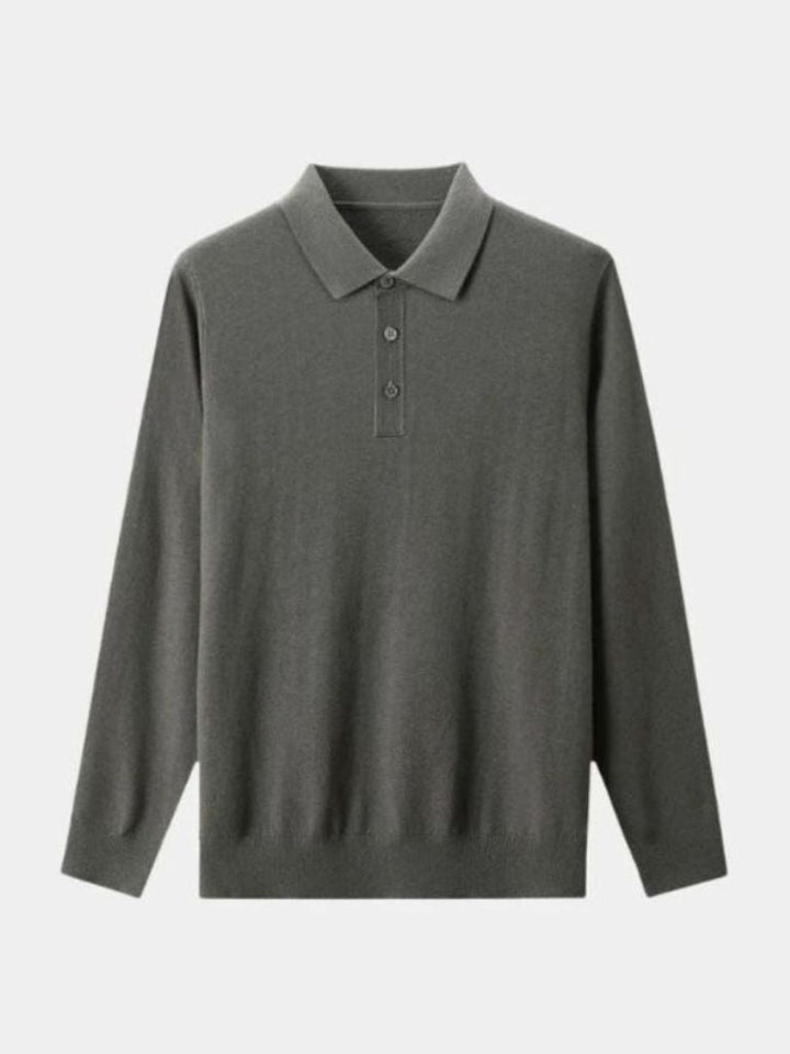 Adrian™ | Uldpolo med Knapper
