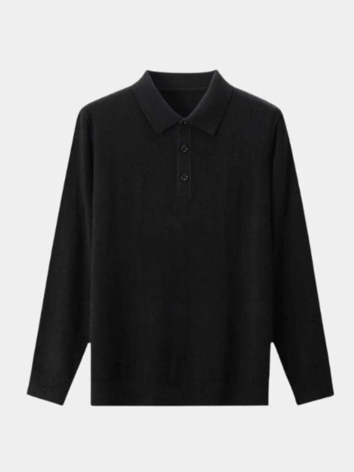 Adrian™ | Uldpolo med Knapper