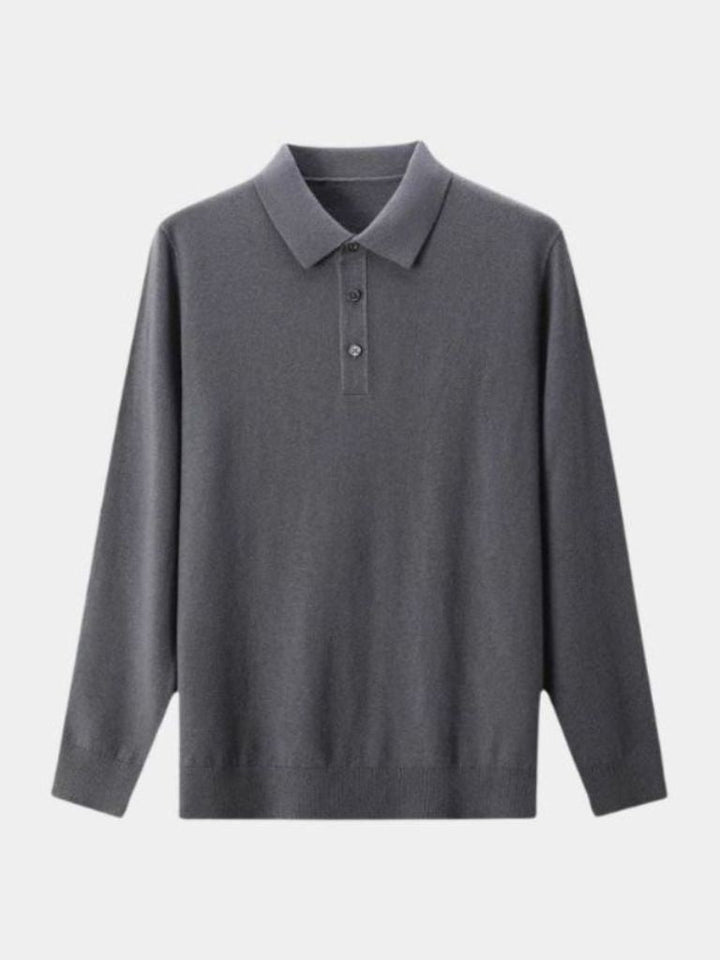Adrian™ | Uldpolo med Knapper