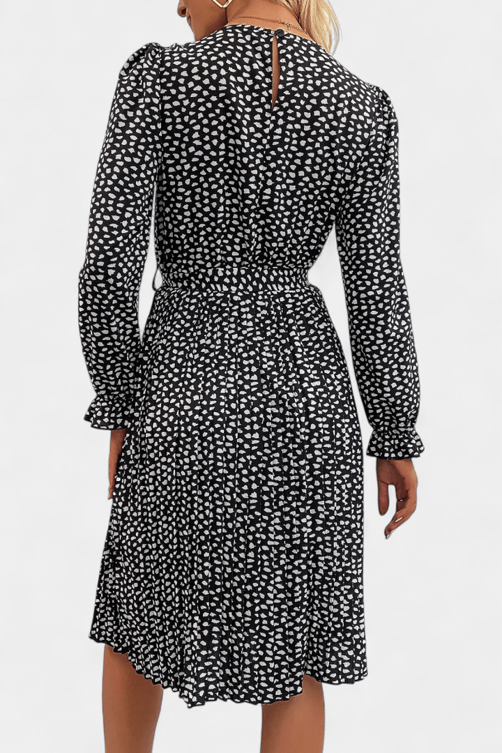 Agnes | Leopard plisseret