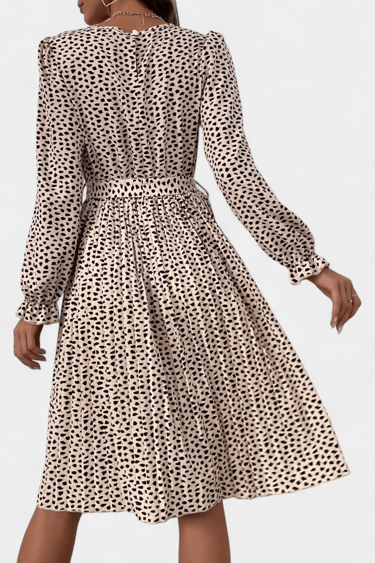 Agnes | Leopard plisseret