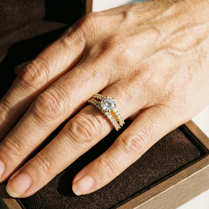 Kubisk zirkonring til forlovelsesfester