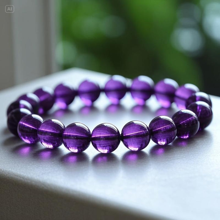 Pulsera Valeria iz Vijoličnih Biserov