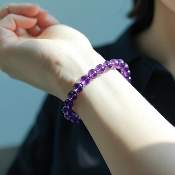 Pulsera Valeria iz Vijoličnih Biserov