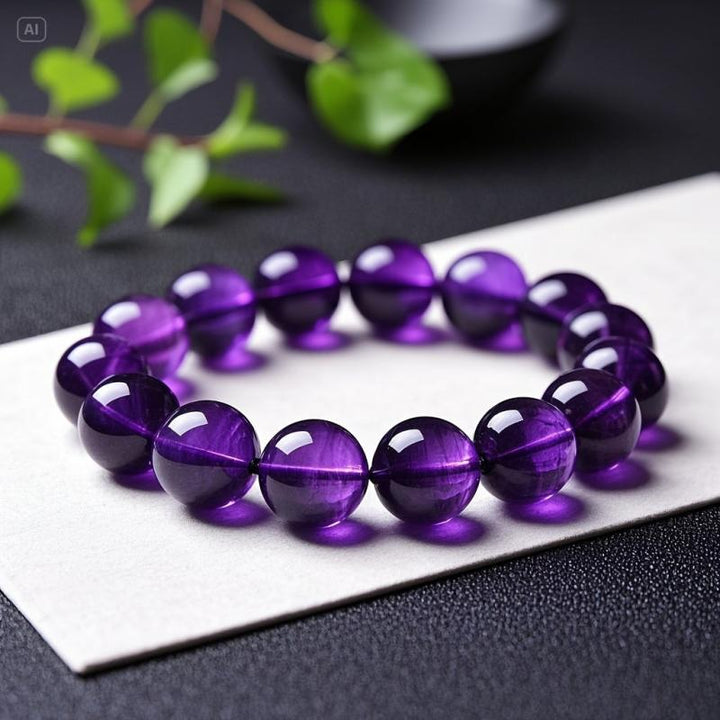 Pulsera Valeria iz Vijoličnih Biserov