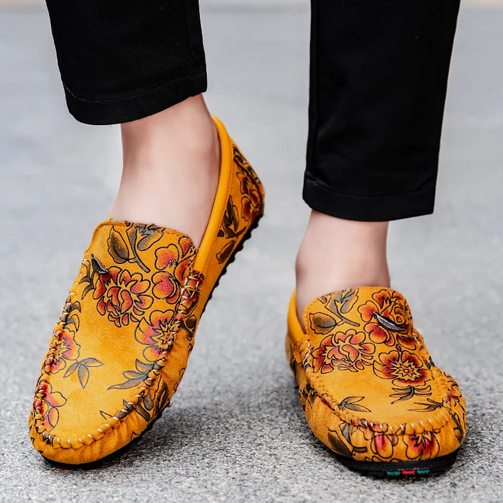 Blomster Læder Loafers