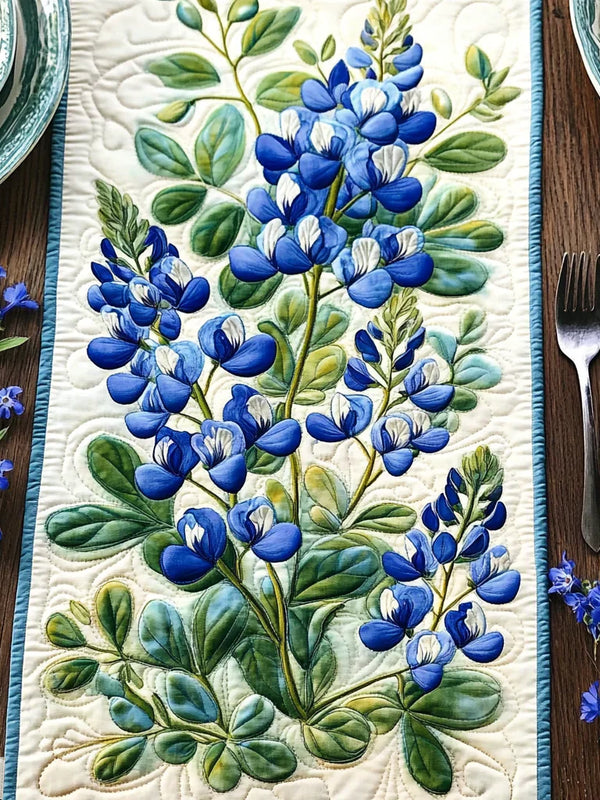 Quiltet bordløber - Serenata af Bluebonnets