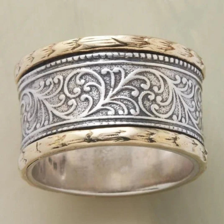 Vintage guld- og sølvring