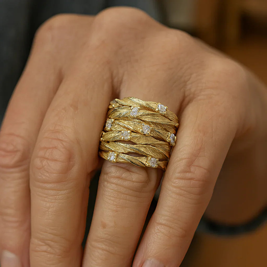 Vintage guldbelagt ring