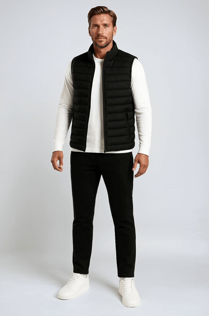 Premium Herre Sort Atlas Puffervest