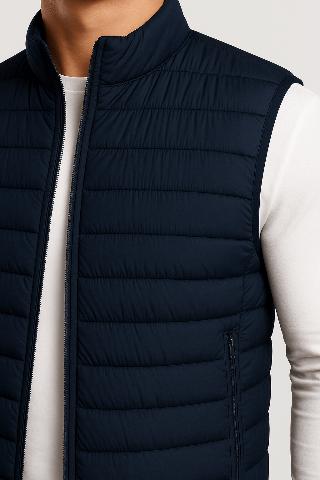 Premium Herre Marineblå Puffervest