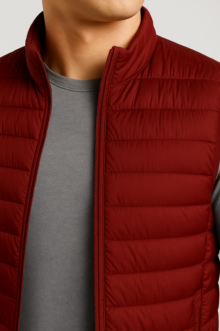 Premium Herre Murstensrød Puffervest