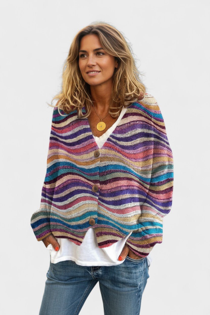 Fran | Livlig cardigan med knapper