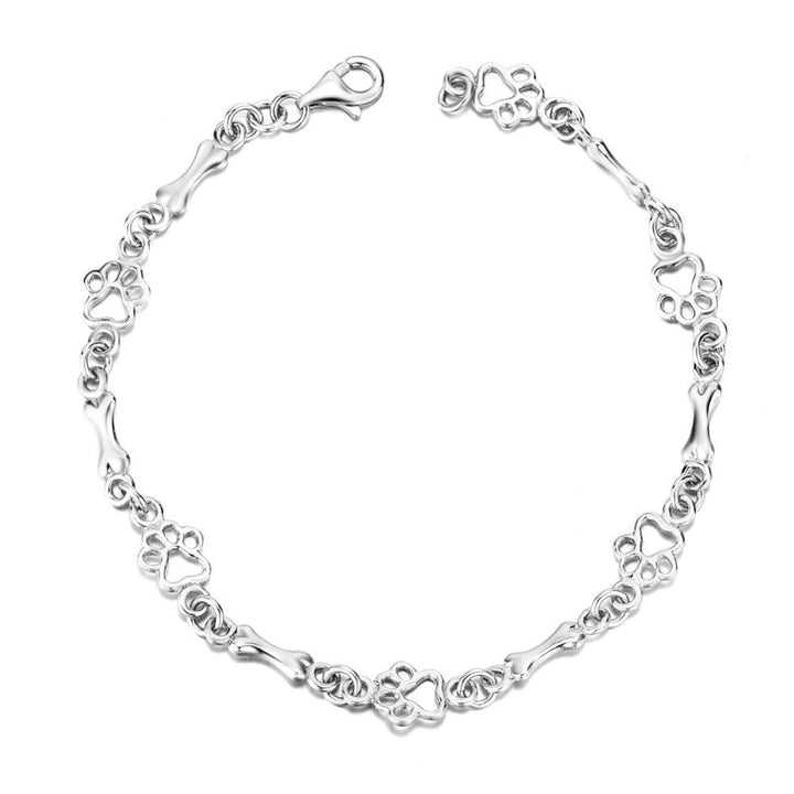 Armbånd med hund- og knoglecharms i sterlingsølv, begrænset oplag