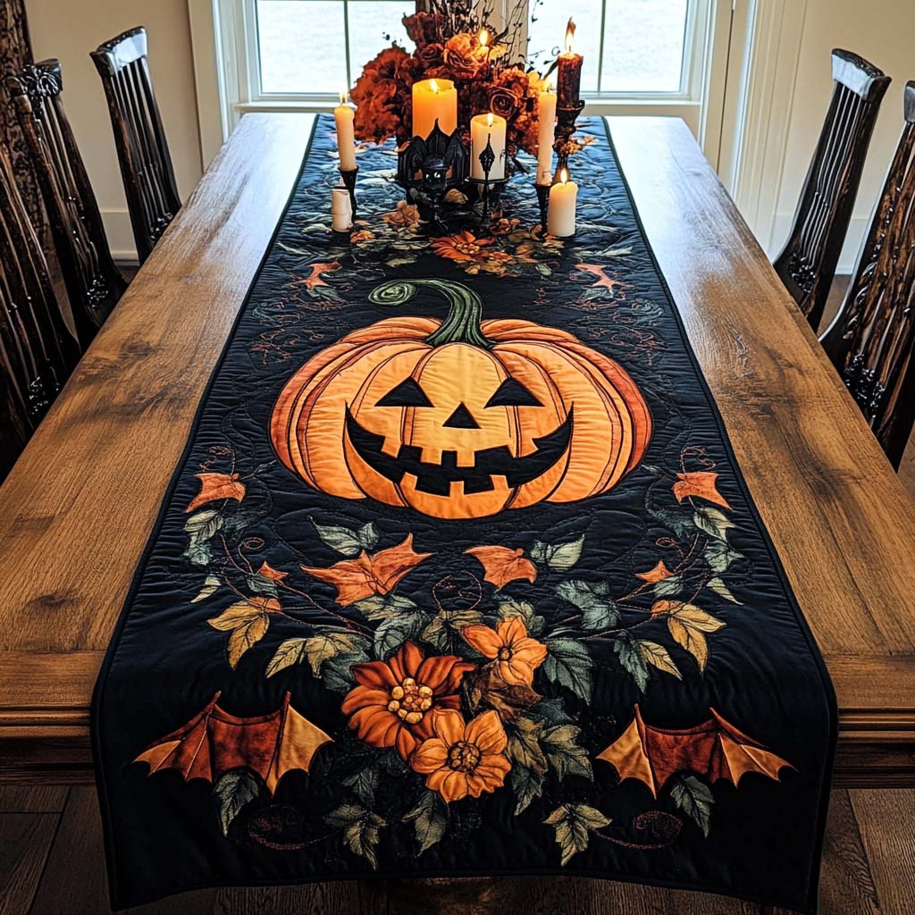 Quilted table runner - Halloween Joy