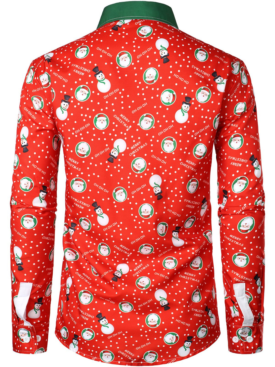 Herre Jule Snemand Santa Print Sjovt Outfit Jule Tematiseret Ferie Langærmet Skjorte