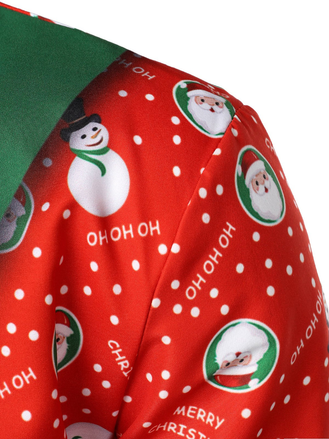 Herre Jule Snemand Santa Print Sjovt Outfit Jule Tematiseret Ferie Langærmet Skjorte