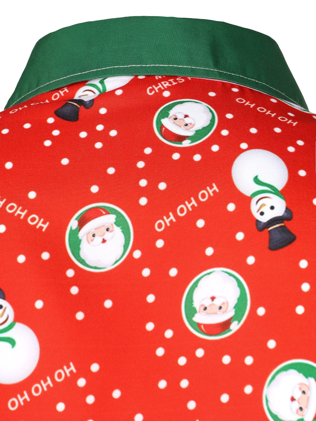 Herre Jule Snemand Santa Print Sjovt Outfit Jule Tematiseret Ferie Langærmet Skjorte