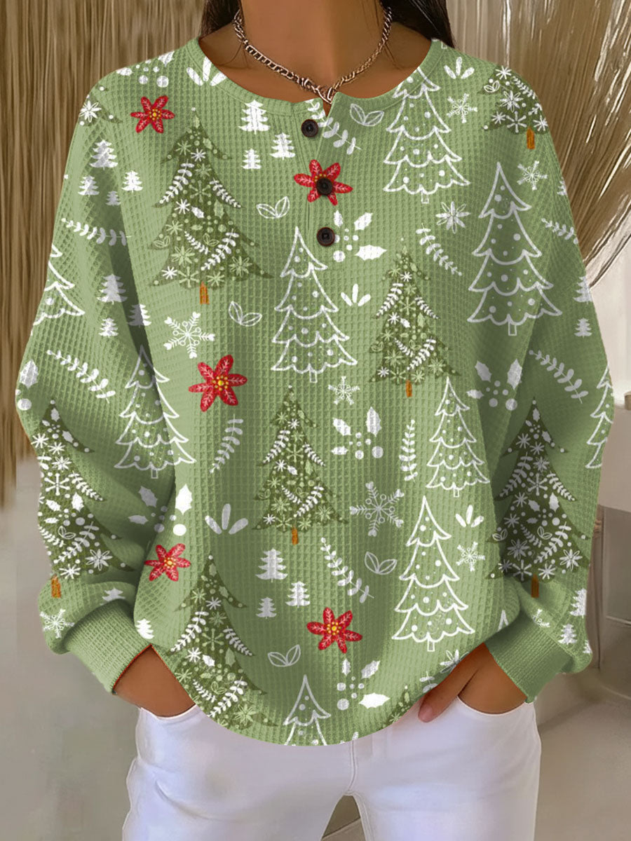 Ingrid™ - Pullover med juletræsmotiv