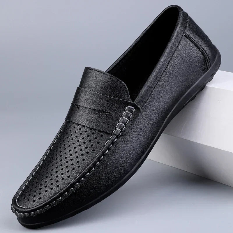 Klassiske Italienske Læder Loafers