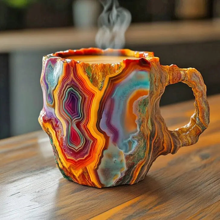 Krystal-infunderet Mineral Kaffekop