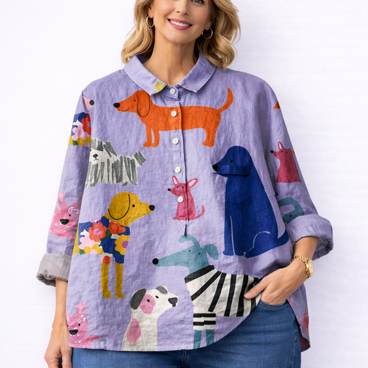 Hannah | Moderne linnedskjorte