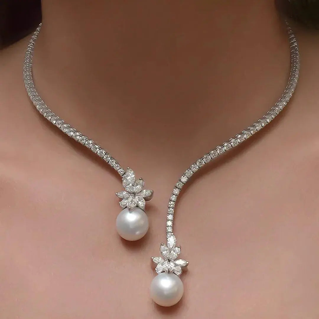 Eleganten in Sijo Ogrlica iz Biserov iz Sterling Srebra