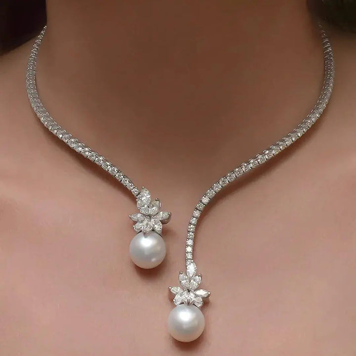 Eleganten in Sijo Ogrlica iz Biserov iz Sterling Srebra