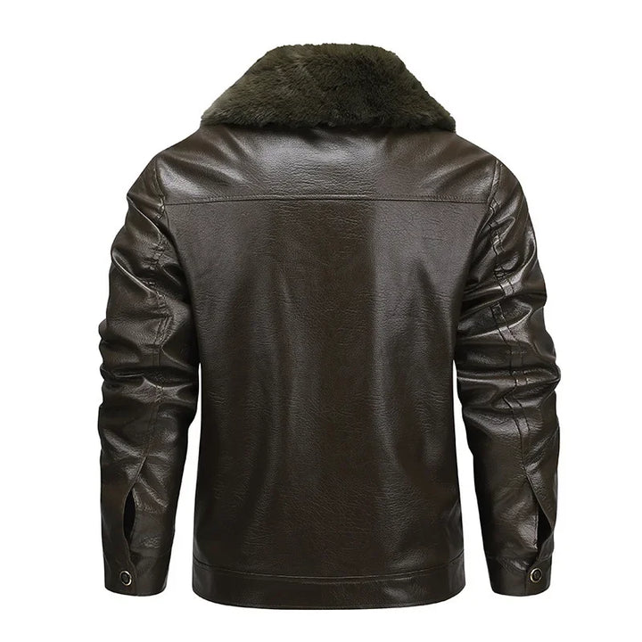 Tykkelse Fleece Læderjakke