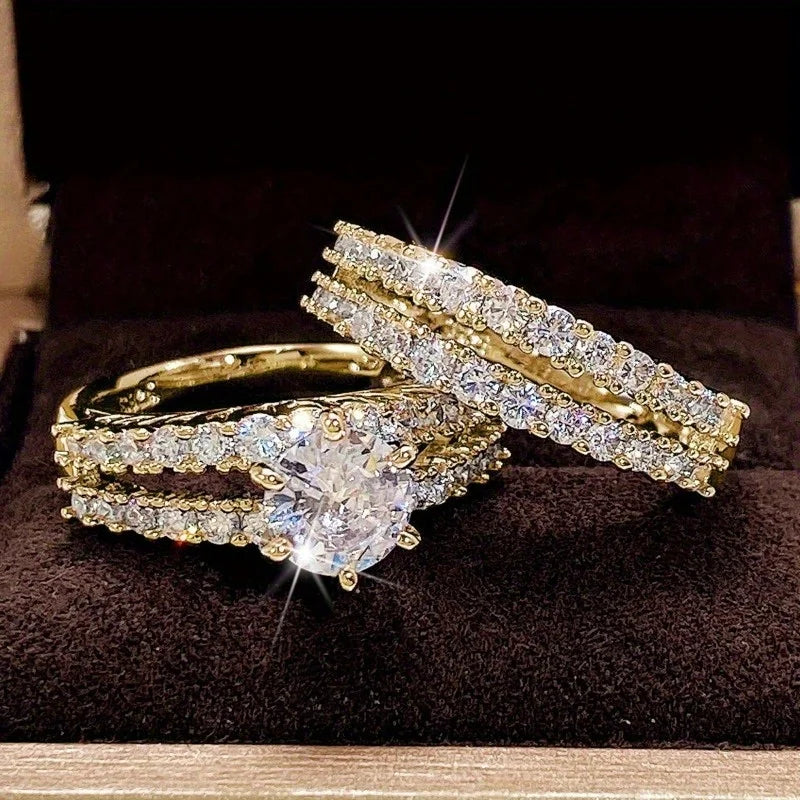 Kubisk zirkonring til forlovelsesfester