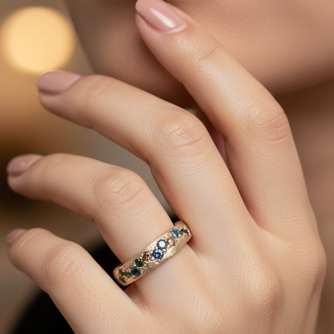 Vintage guldfarvet ring