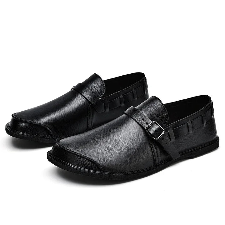 Spændte Læder Loafers