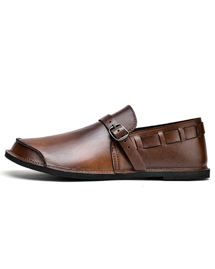 Spændte Læder Loafers