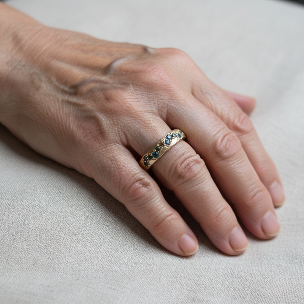Vintage guldfarvet ring