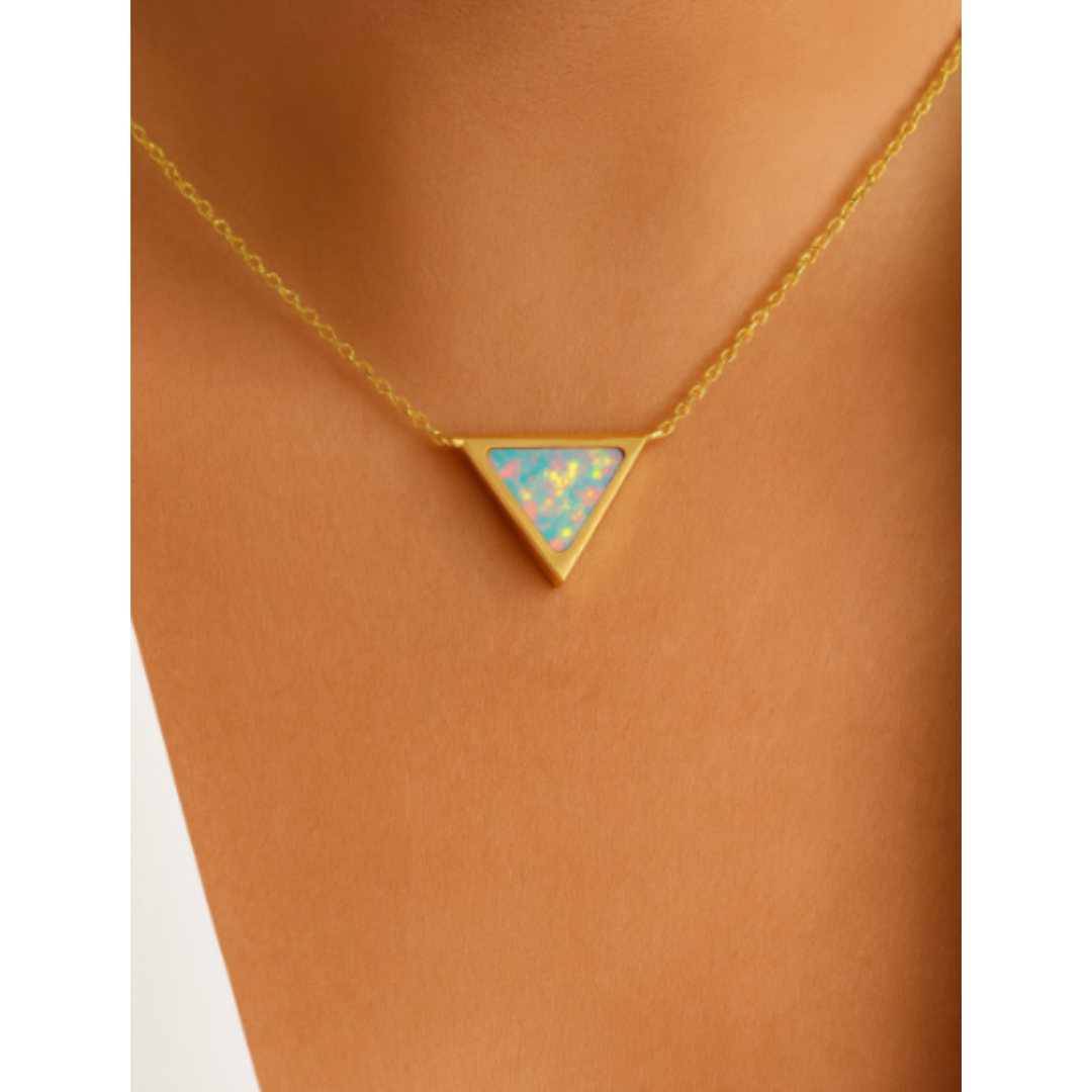 Ørering med måneskinnsten - Trefoldet Medaljon